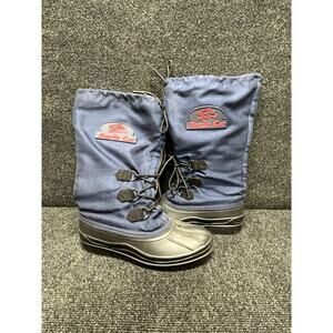 Vintage Arctic Cat Snowmobile Boots Size 8 Felt Lined Insulated Men's Blue